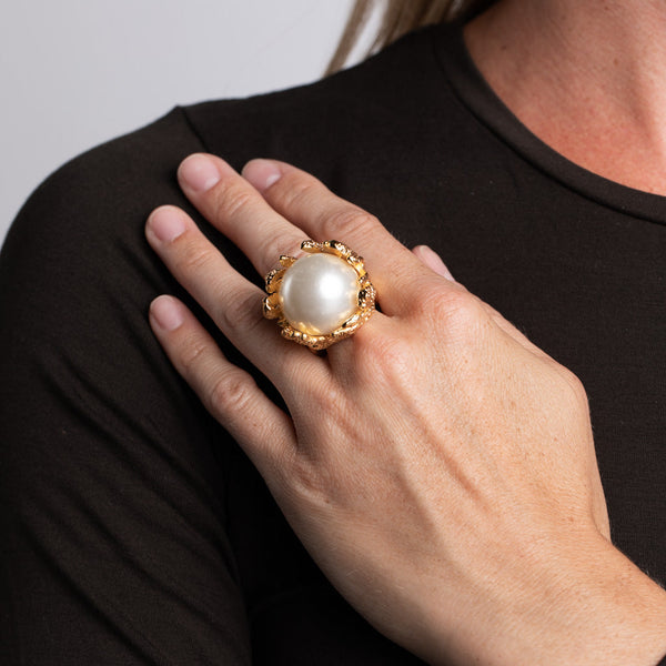 Kenneth Jay Lane Sea Branch Pearl Ring
