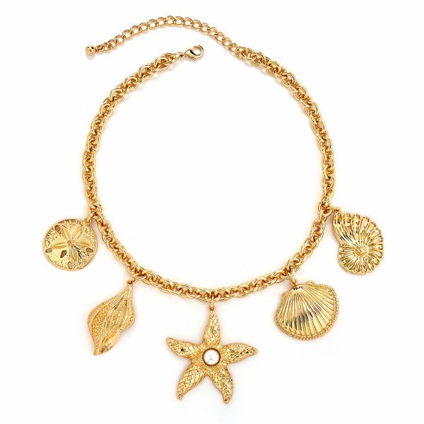 kenneth jay lane Seashell Charm Necklace