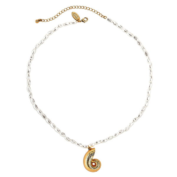kenneth jay lane Seashell Pendant Necklace