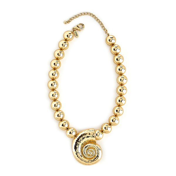 kenneth jay lane Seashell Pendant Necklace