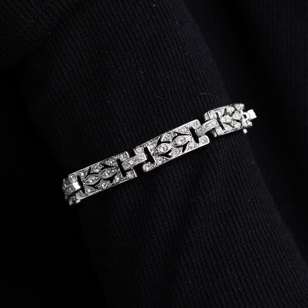 Kenneth Jay Lane Silver And Crystal Bracelet