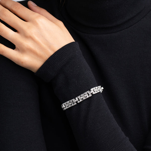 kenneth jay lane Silver and Crystal Bracelet