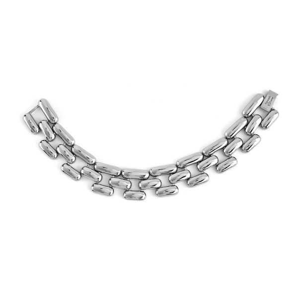Kenneth Jay Lane Silver Square Link Bracelet