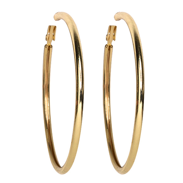 kenneth jay lane Small Gold Hoop Pierced Earrings