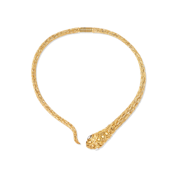 kenneth jay lane Snake Spring Collar Necklace