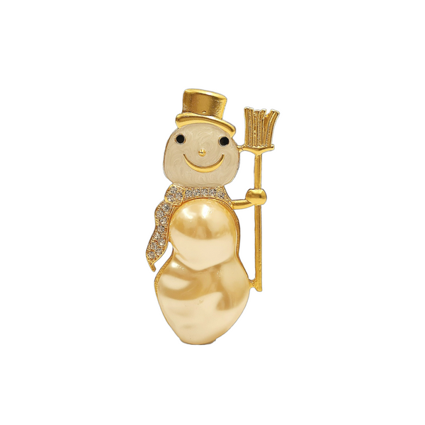 kenneth jay lane Snowman Pin