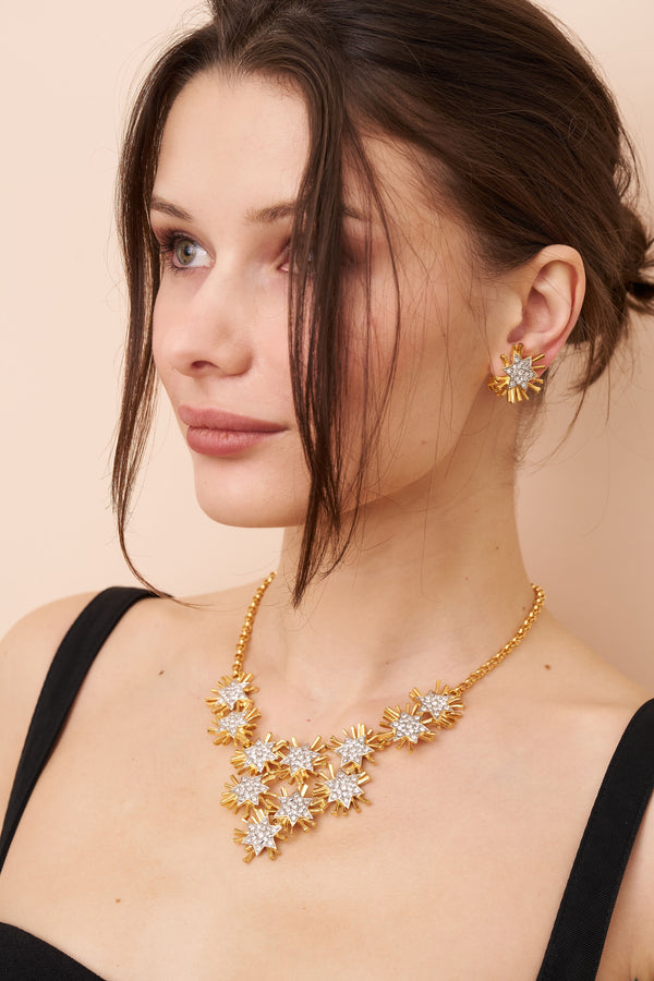 Kenneth Jay Lane Starburst Button Earrings