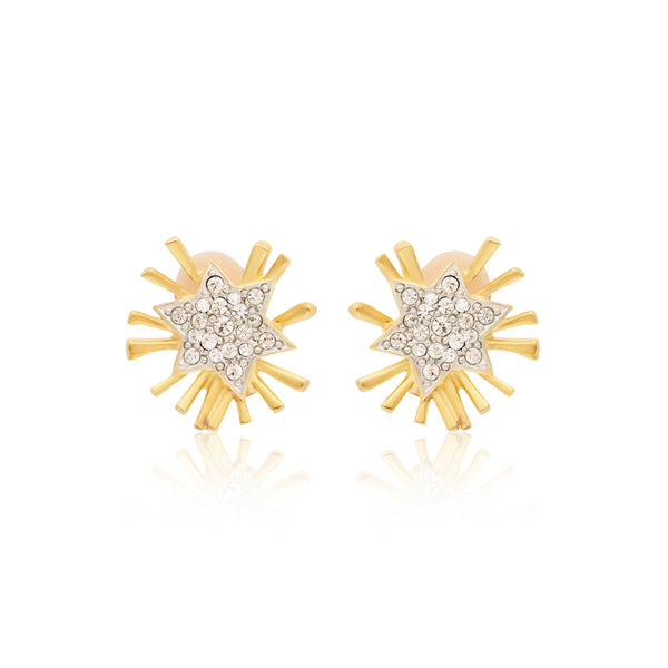 kenneth jay lane Starburst Button Earrings