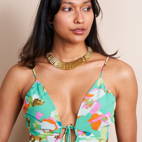 Kenneth Jay Lane Tapered Gold Collar Necklace