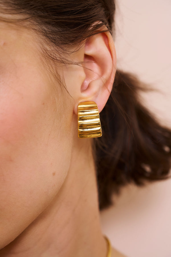 Kenneth Jay Lane Tapered Hoop Earrings