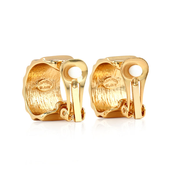 Kenneth Jay Lane Tapered Hoop Earrings