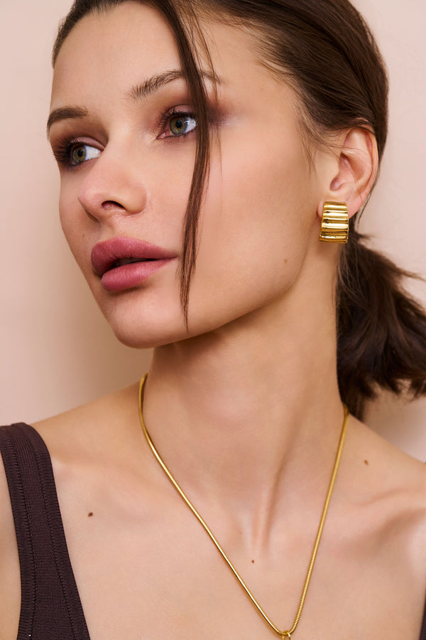 Kenneth Jay Lane Tapered Hoop Earrings