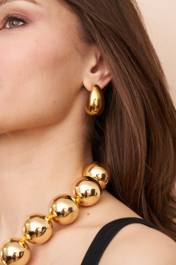 Kenneth Jay Lane Tapered Hoop Earrings