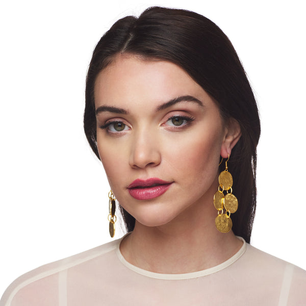 Kenneth Jay Lane Textured Coin Earring