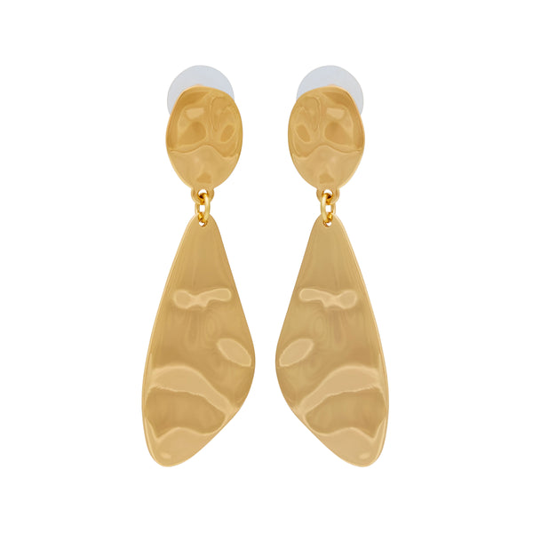 kenneth jay lane Textured Gold Pierced Earrings