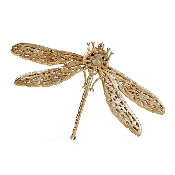 Kenneth Jay Lane Topaz Dragonfly Pin