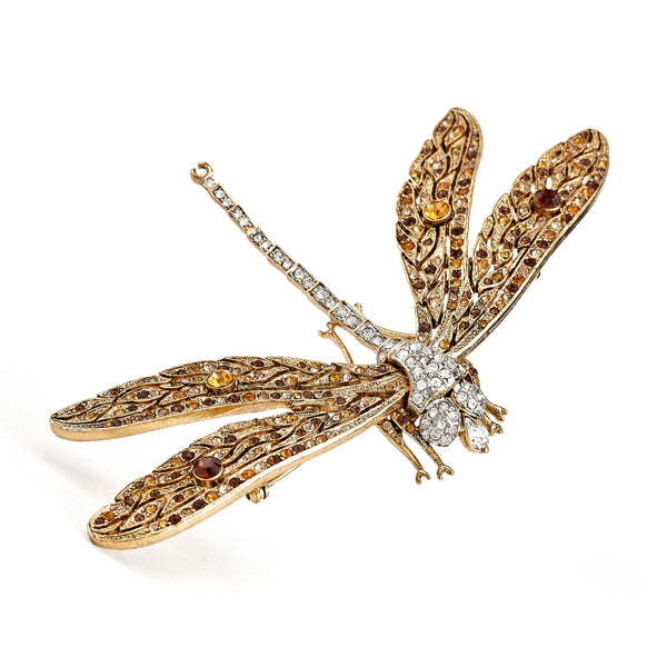 kenneth jay lane Topaz Dragonfly Pin