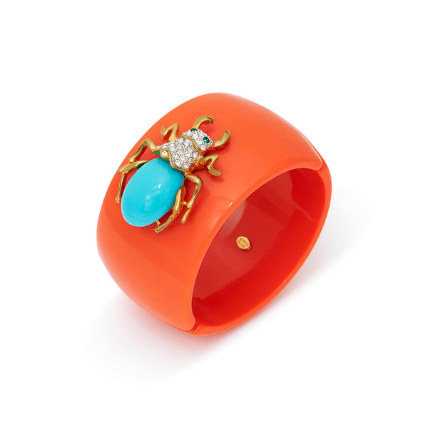 kenneth jay lane Turquoise Beetle Cuff Bracelet