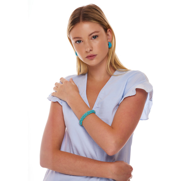 Kenneth Jay Lane Turquoise Cabochons Bracelet