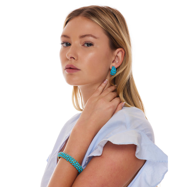 Kenneth Jay Lane Turquoise Cabochons Bracelet