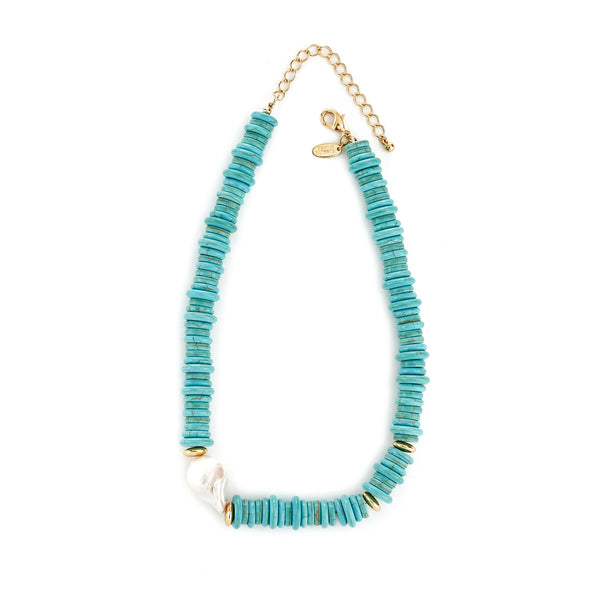 kenneth jay lane Turquoise Chips Strand Necklace