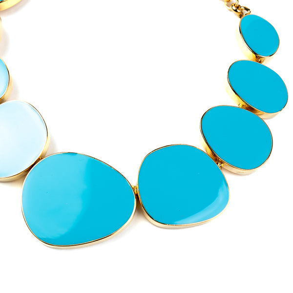 Kenneth Jay Lane Turquoise Enamel Necklace