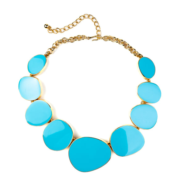 kenneth jay lane Turquoise Enamel Necklace