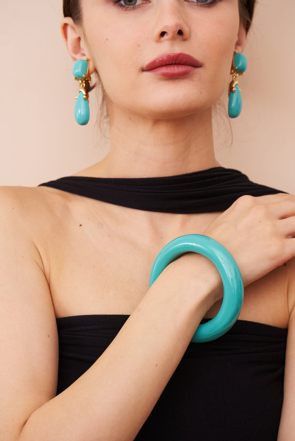 Kenneth Jay Lane Turquoise Resin Bangle