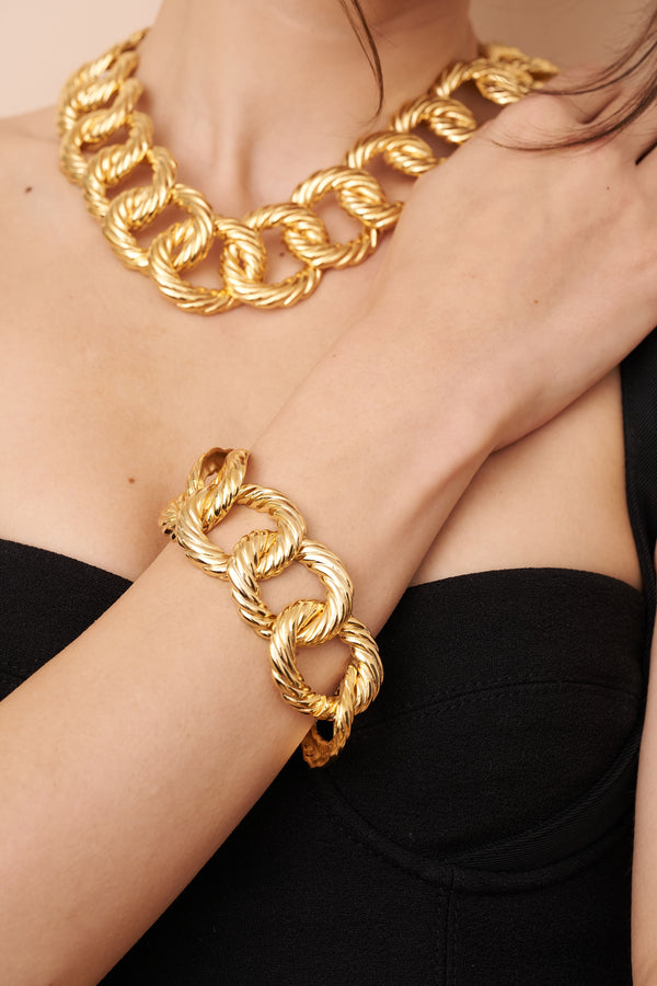 Kenneth Jay Lane Twisted Link Bracelet