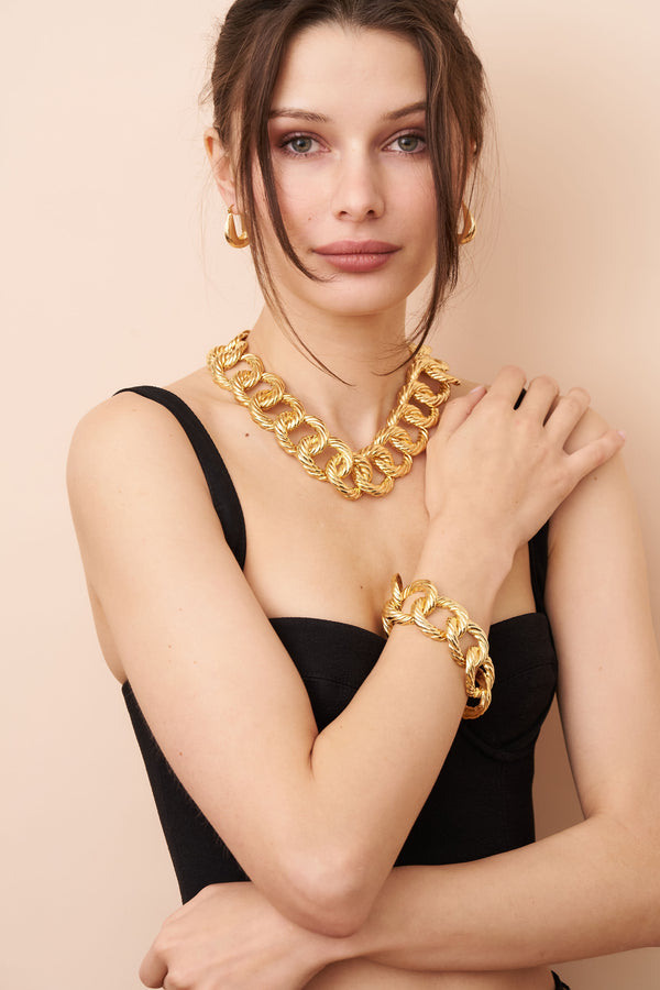 Kenneth Jay Lane Twisted Link Bracelet