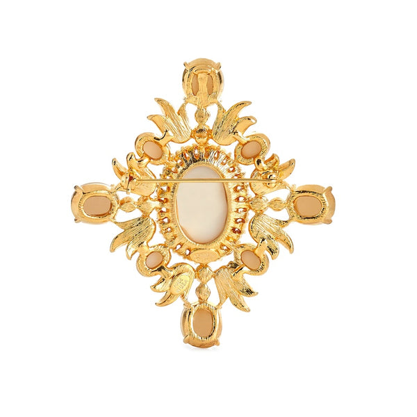 Kenneth Jay Lane Two Tone Cluster Pin