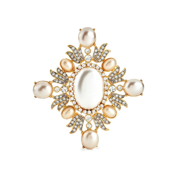 kenneth jay lane Two Tone Cluster Pin