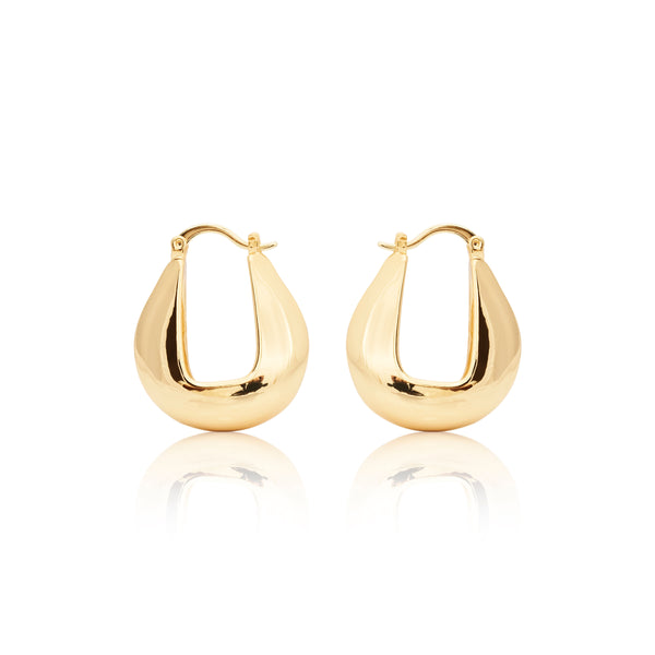 kenneth jay lane "U" Huggie Pierced Earrings