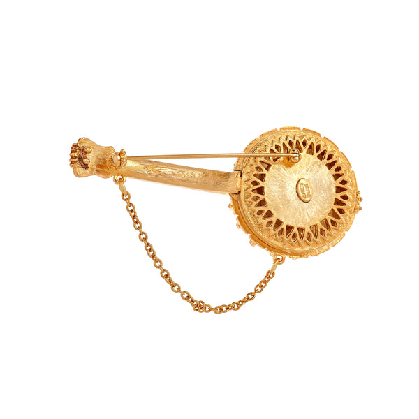 Kenneth Jay Lane Vintage Banjo Pin