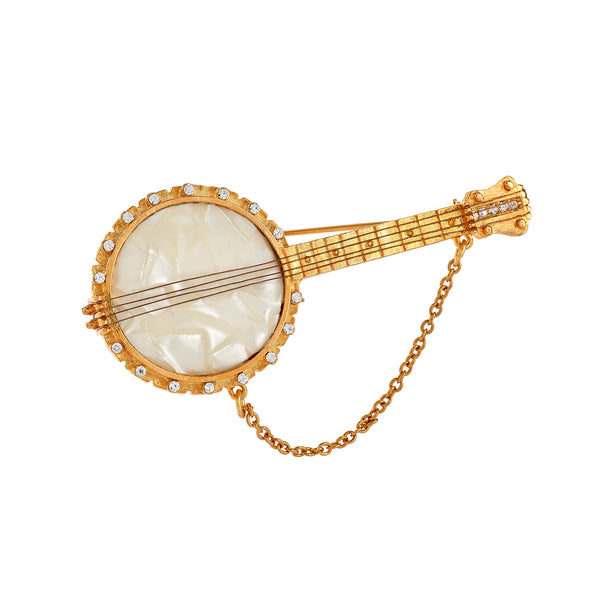 kenneth jay lane Vintage Banjo Pin