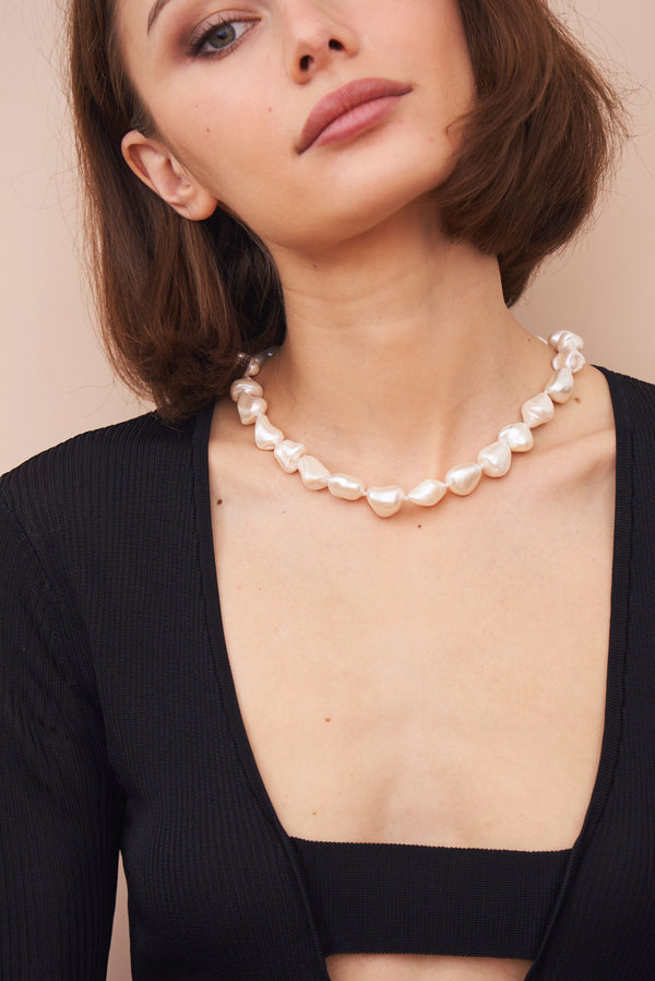 kenneth jay lane Vintage Baroque Pearl Necklace