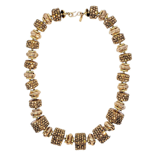 kenneth jay lane Vintage Gold Nugget Necklace