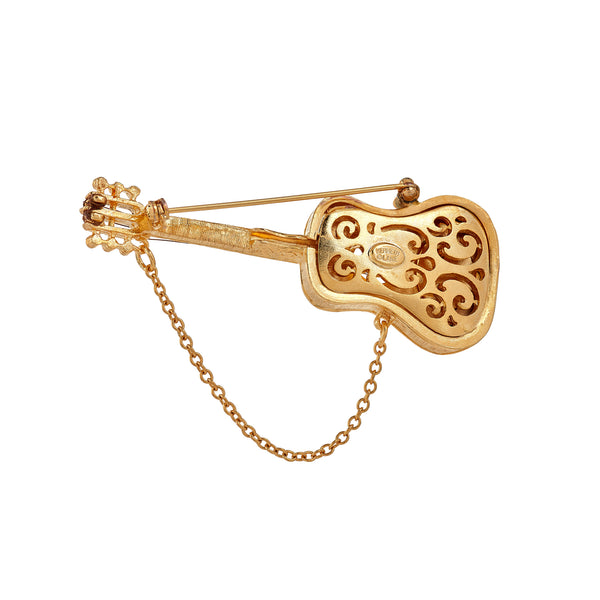 Kenneth Jay Lane Vintage Guitar Pin