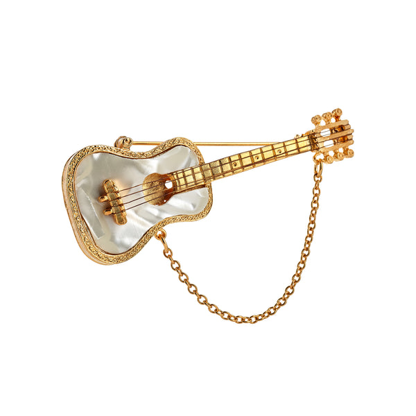 kenneth jay lane Vintage Guitar Pin