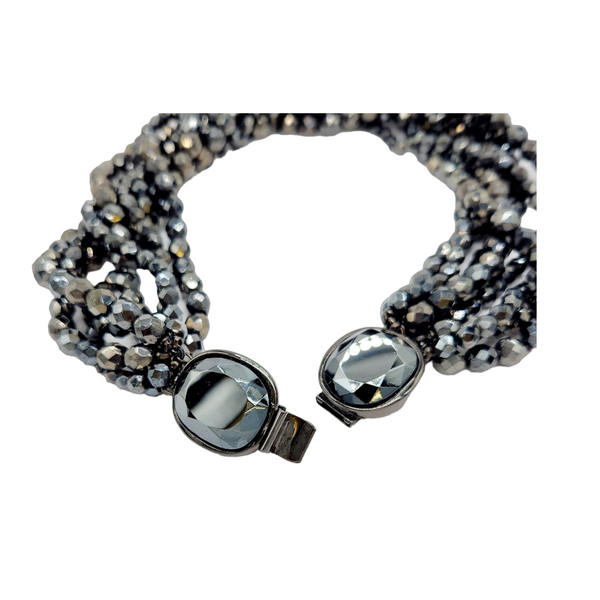 Kenneth Jay Lane Vintage Hematite Bead Necklace