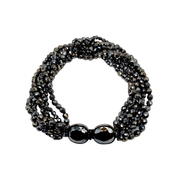 kenneth jay lane Vintage Hematite Bead Necklace