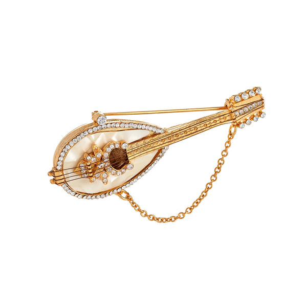 kenneth jay lane Vintage Mandolin Pin