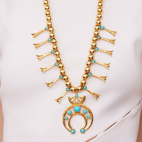 kenneth jay lane Vintage Western "S" Hook Necklace