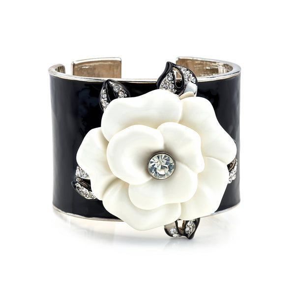 kenneth jay lane White Flower Cuff Bracelet