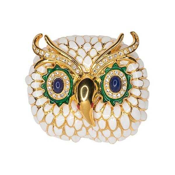 kenneth jay lane White Owl Brooch