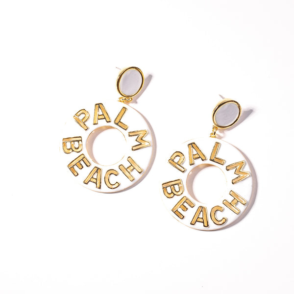 Kenneth Jay Lane White Palm Beach Drop Earring