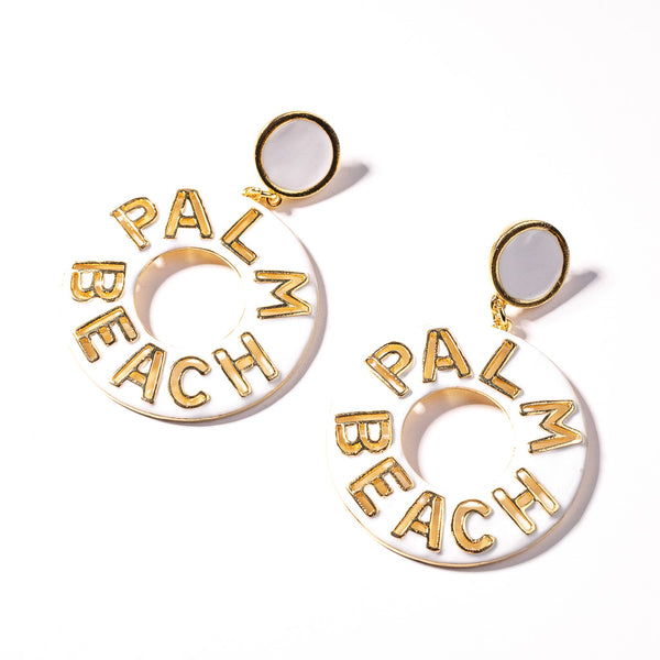kenneth jay lane White Palm Beach Drop Earring