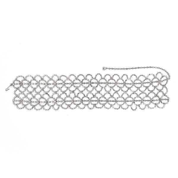 kenneth jay lane Wide Crystal Lace Choker