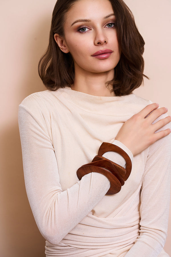Kenneth Jay Lane Wood Bangles Set