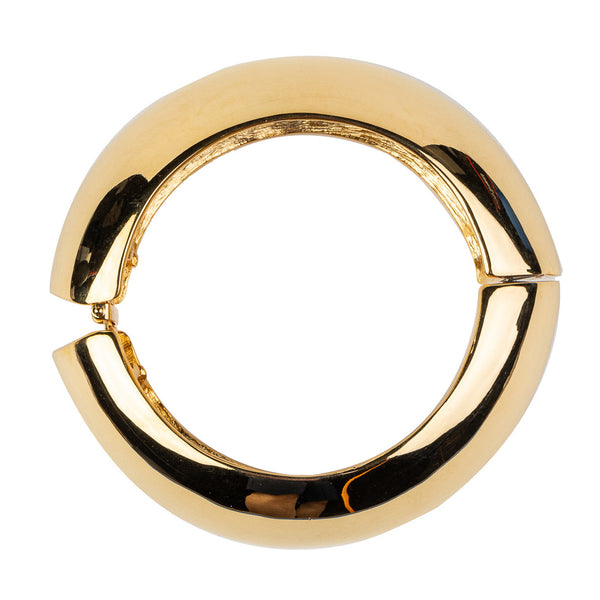Kenneth Jay Lane Polished Gold Bombe' Hinged Bracelet